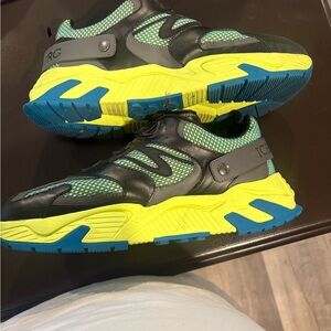 Iceberg Black and Green Athletic Shoes with Modern Sole